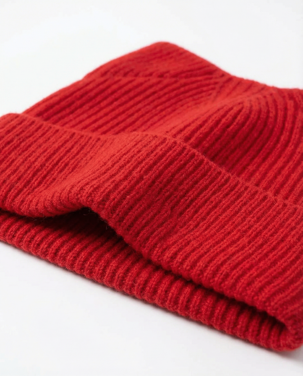 Cashmere Ribbed Knit Cat Ear Beanie