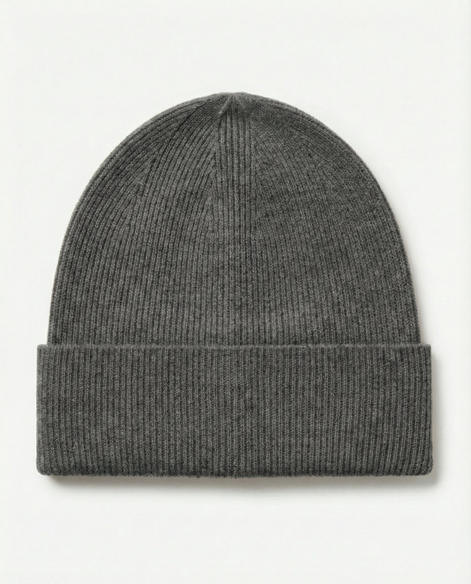 Cashmere Ribbed Knit Beanie Unisex