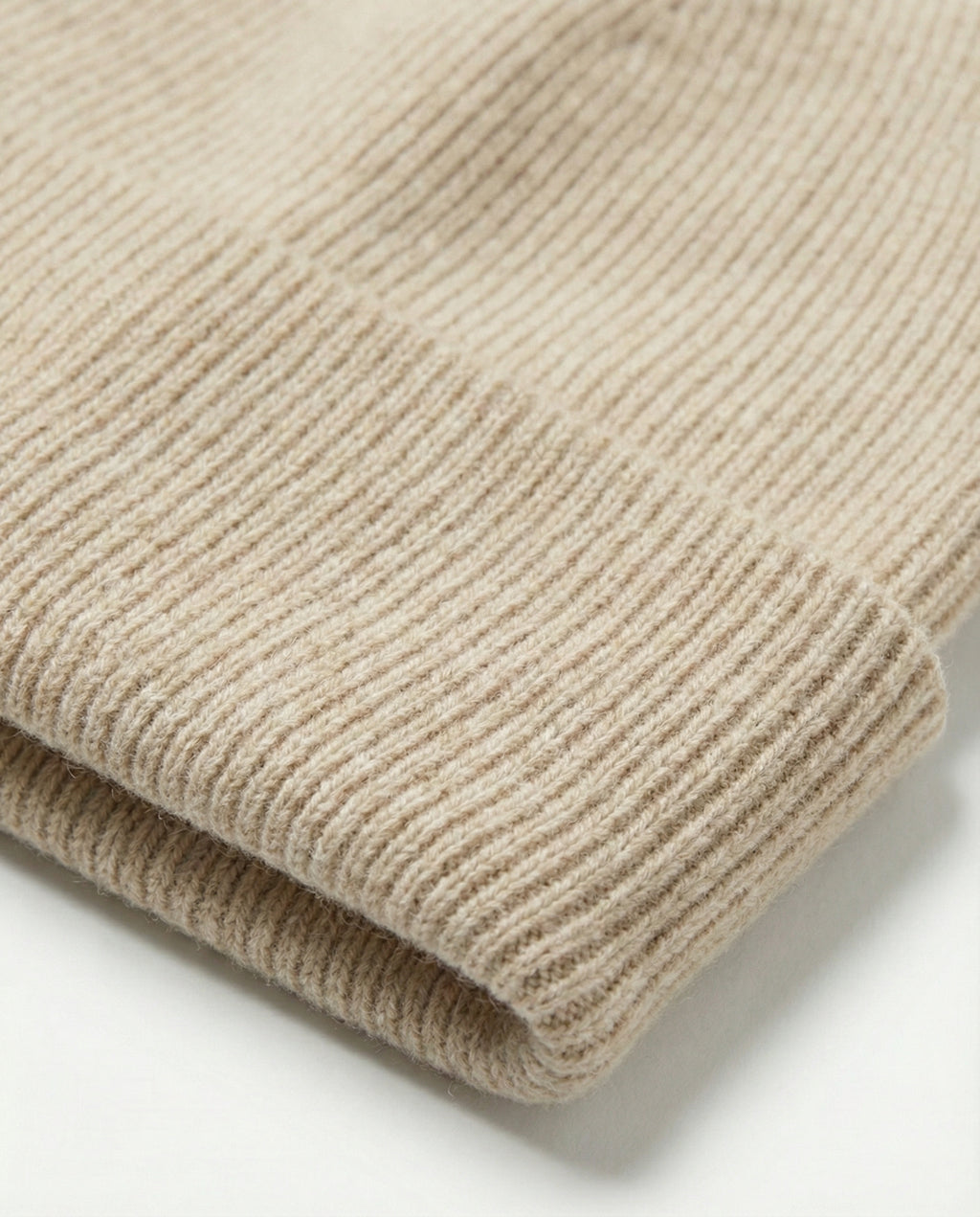 Cashmere Ribbed Knit Beanie Unisex