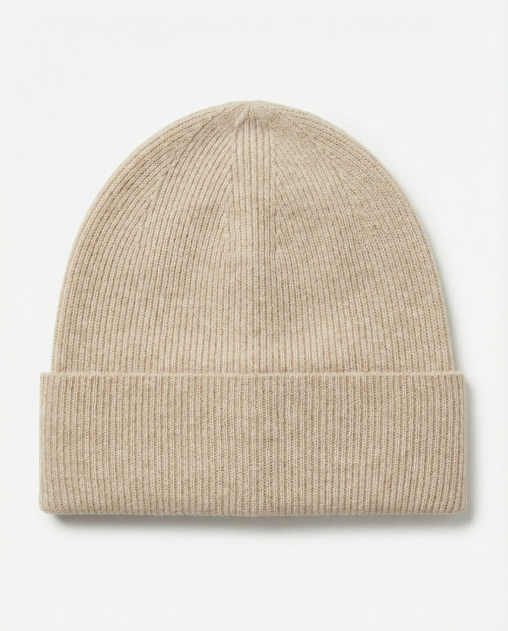 Cashmere Ribbed Knit Beanie Unisex